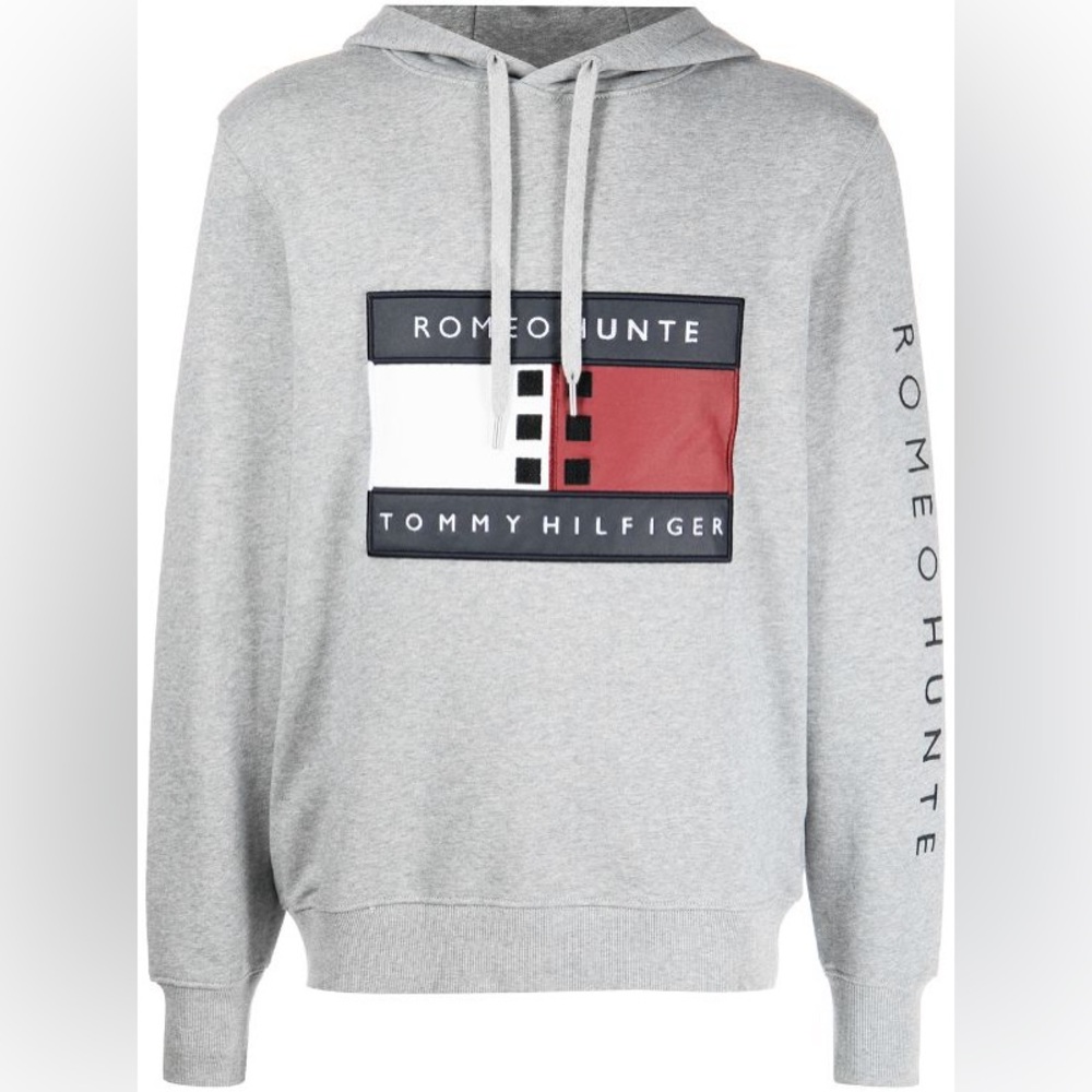 BRAND NEW ROMEO HUNTE x Tommy Hilfiger pullover hoodie in Gray Size Medium